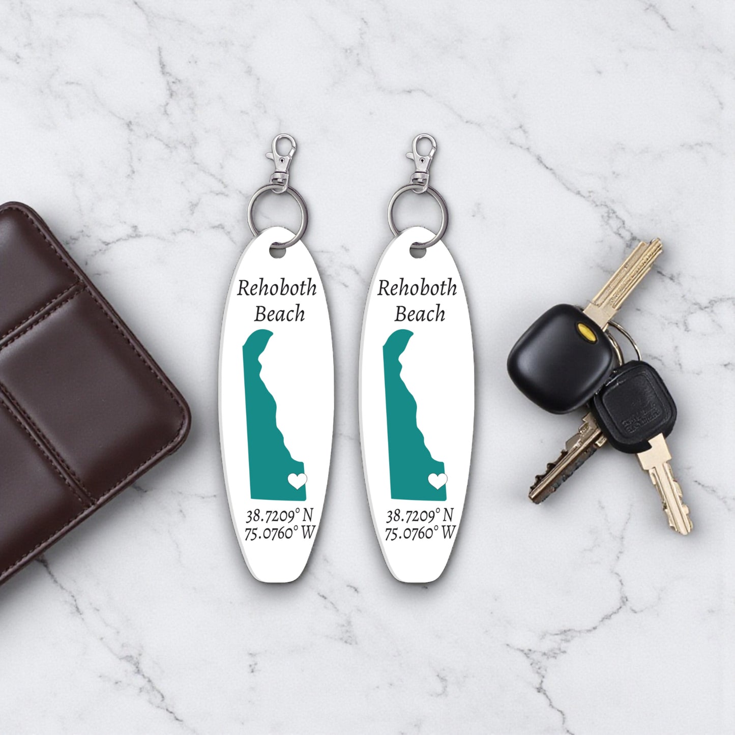 Rehoboth Beach Keychain 2-Pack, Rehoboth Beach, Delaware Keyrings