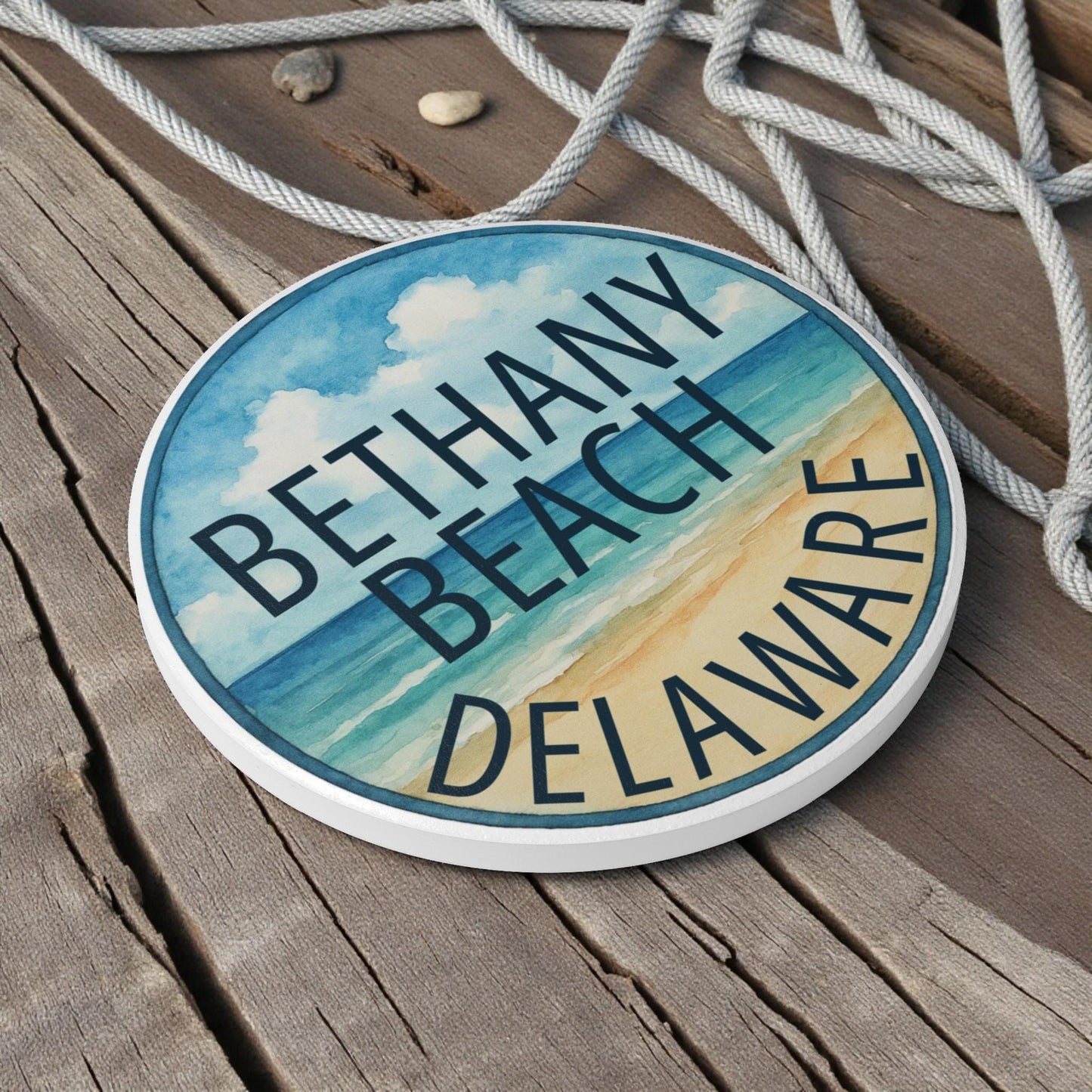 Bethany Beach Delaware Coaster, Ceramic, Delaware Beaches